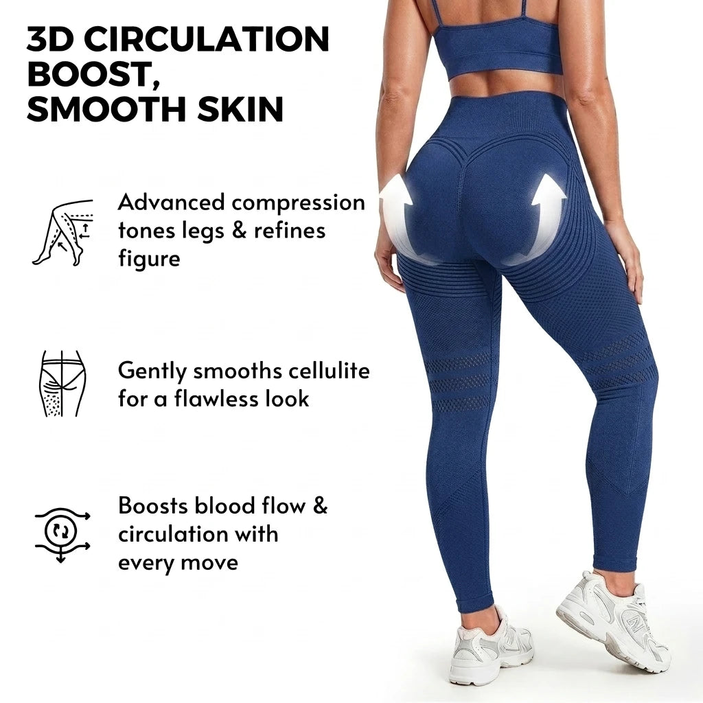 3D anti-cellulite leggings shaping the legs